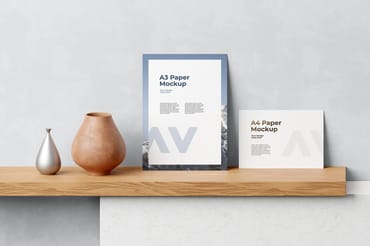 A3 & A4 Paper Mockup