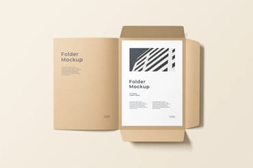 A4 Paper Folder Mockup