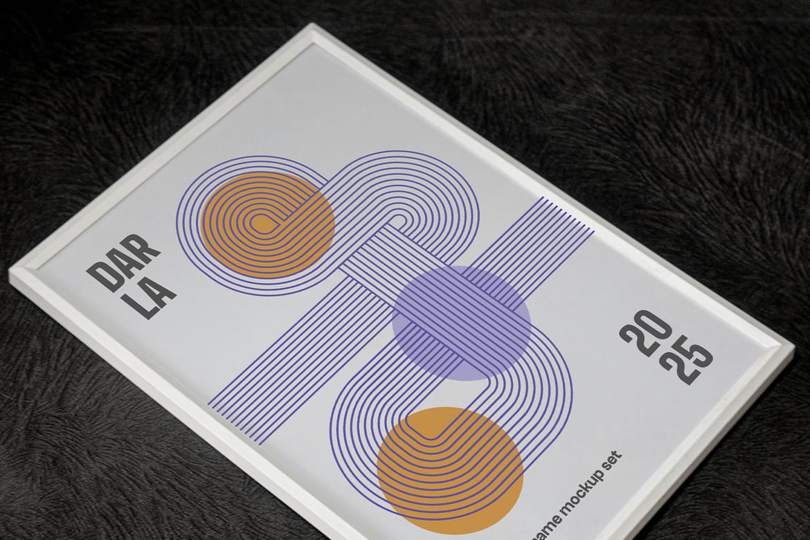 Darla - A4 Poster Frame Mockup ( On Sofa )