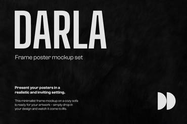 Darla - A4 Poster Frame Mockup ( On Sofa )