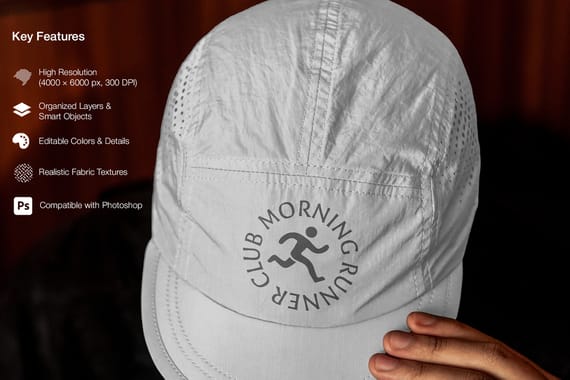 Outdoor Running Cap Mockup (with Models)