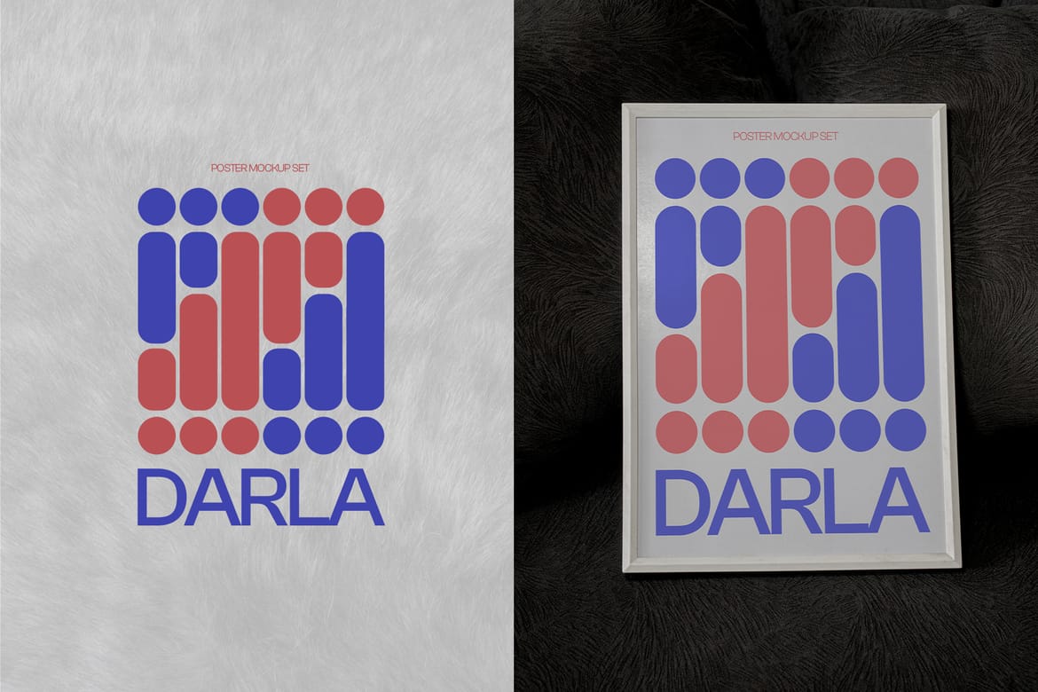 Darla - A4 Poster Frame Mockup ( On Sofa )