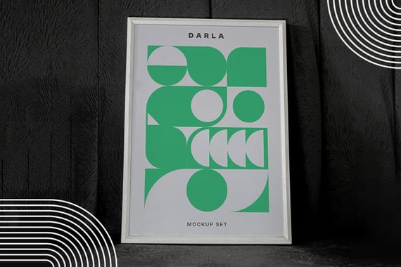 Darla - A4 Poster Frame Mockup ( On Sofa )