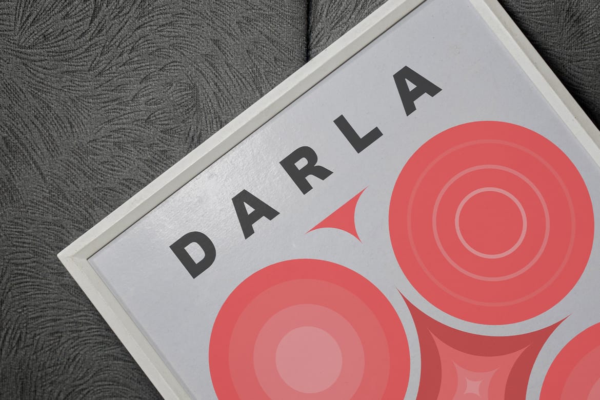 Darla - A4 Poster Frame Mockup ( On Sofa )