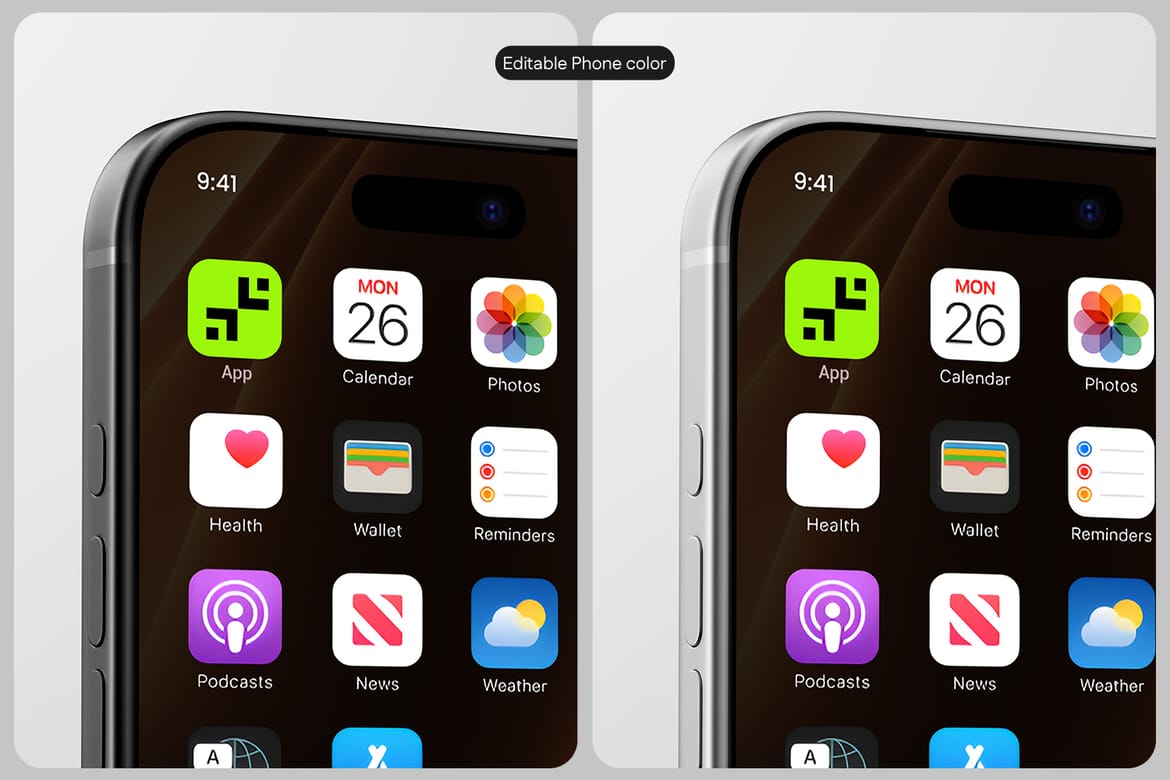 Close-up iPhone 17 Pro Max Mockup