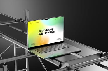 Industrial Laptop Presentation Mockup Scene
