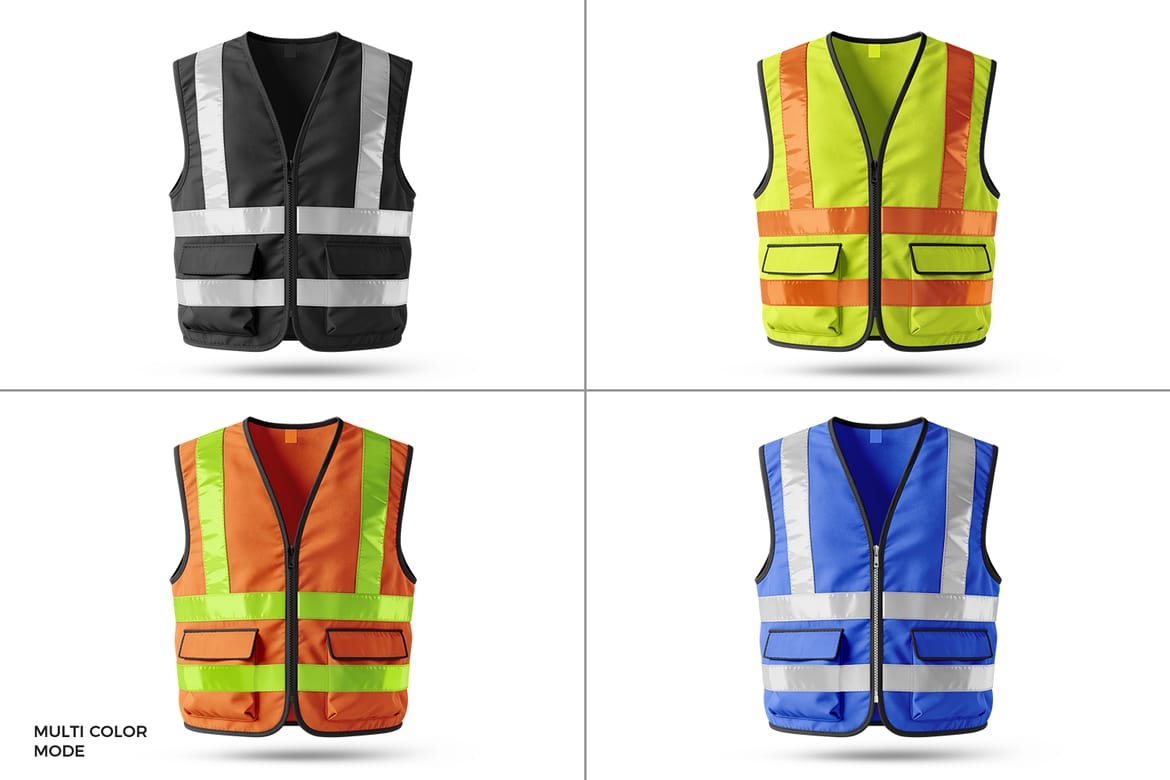 High Quality Construction Vest Mockup