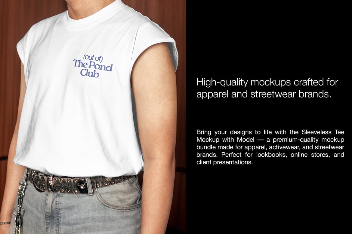 Sleveless T-Shirt (With Model)
