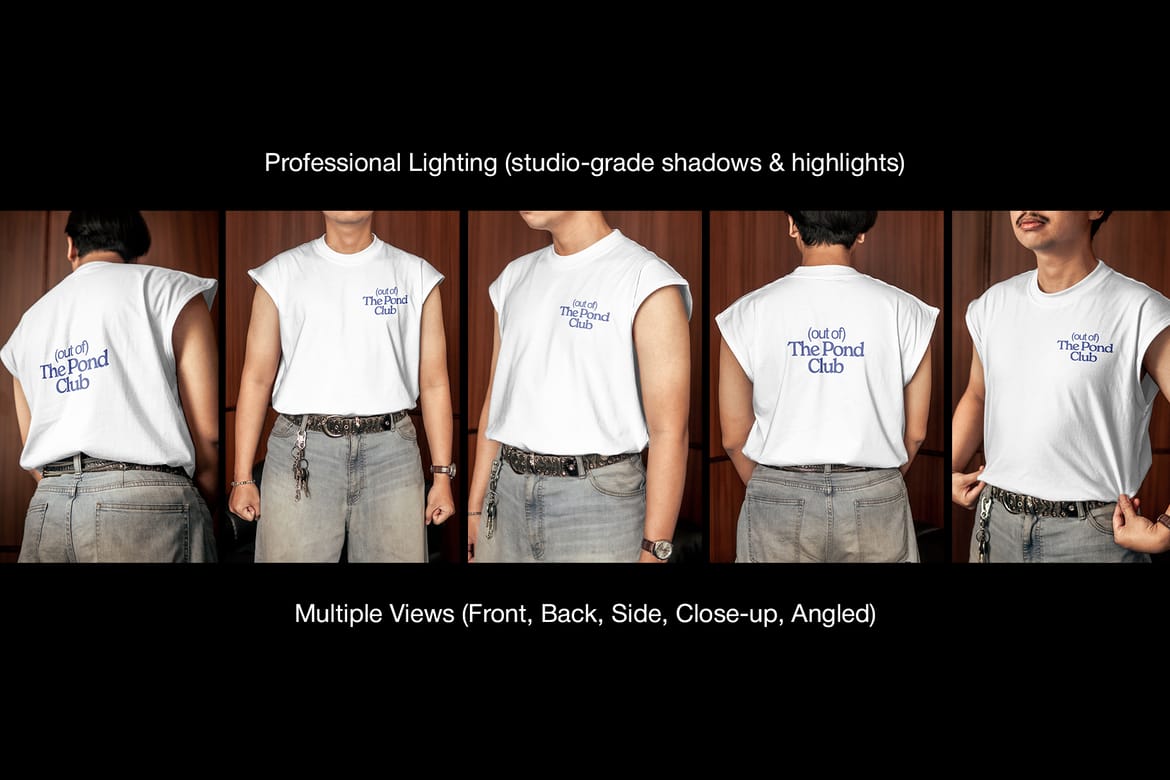 Sleveless T-Shirt (With Model)