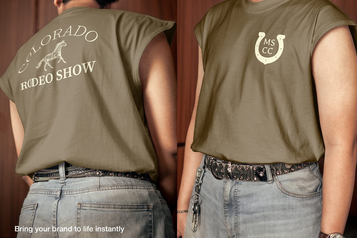 Sleveless T-Shirt (With Model)