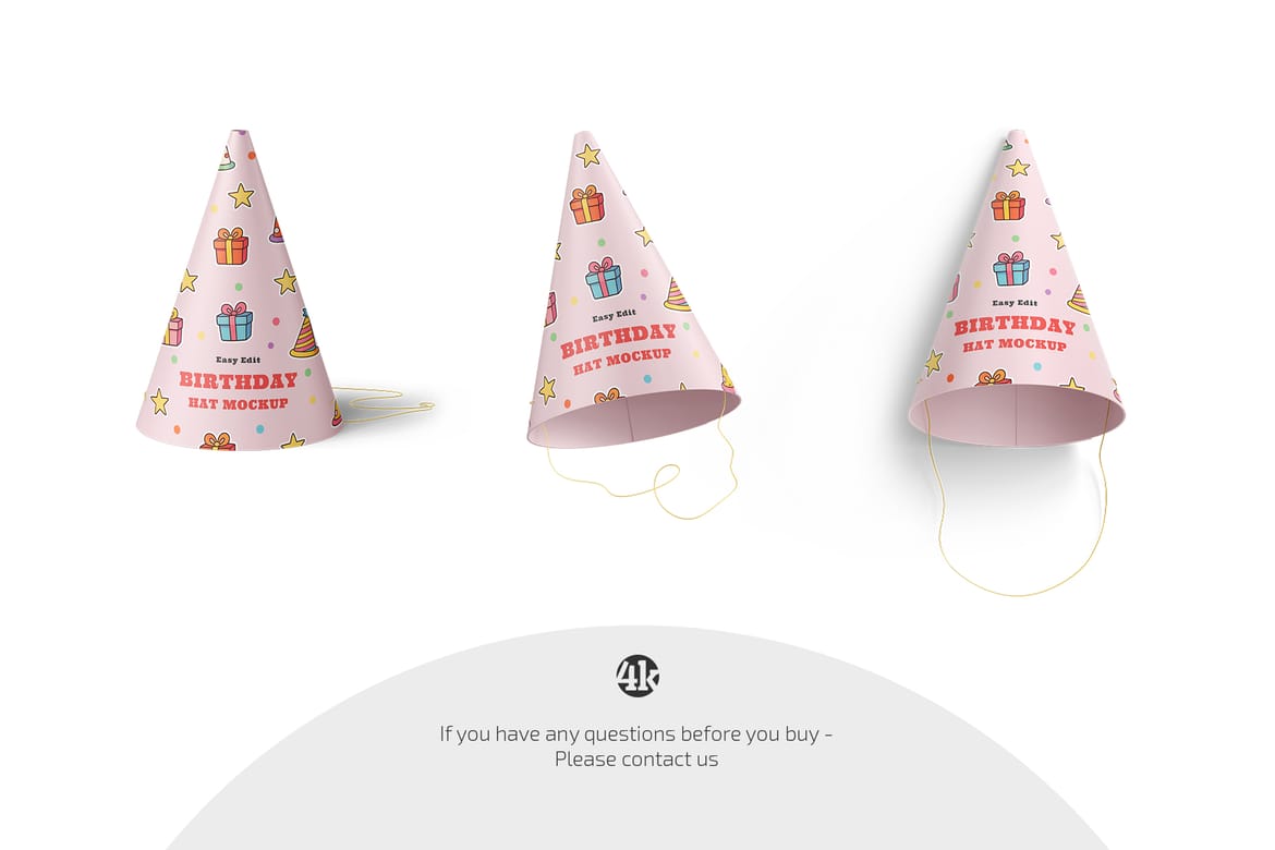 Birthday Hat Mockup Set