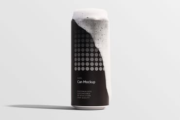 500ml Can Mockup | Plane Scene 001