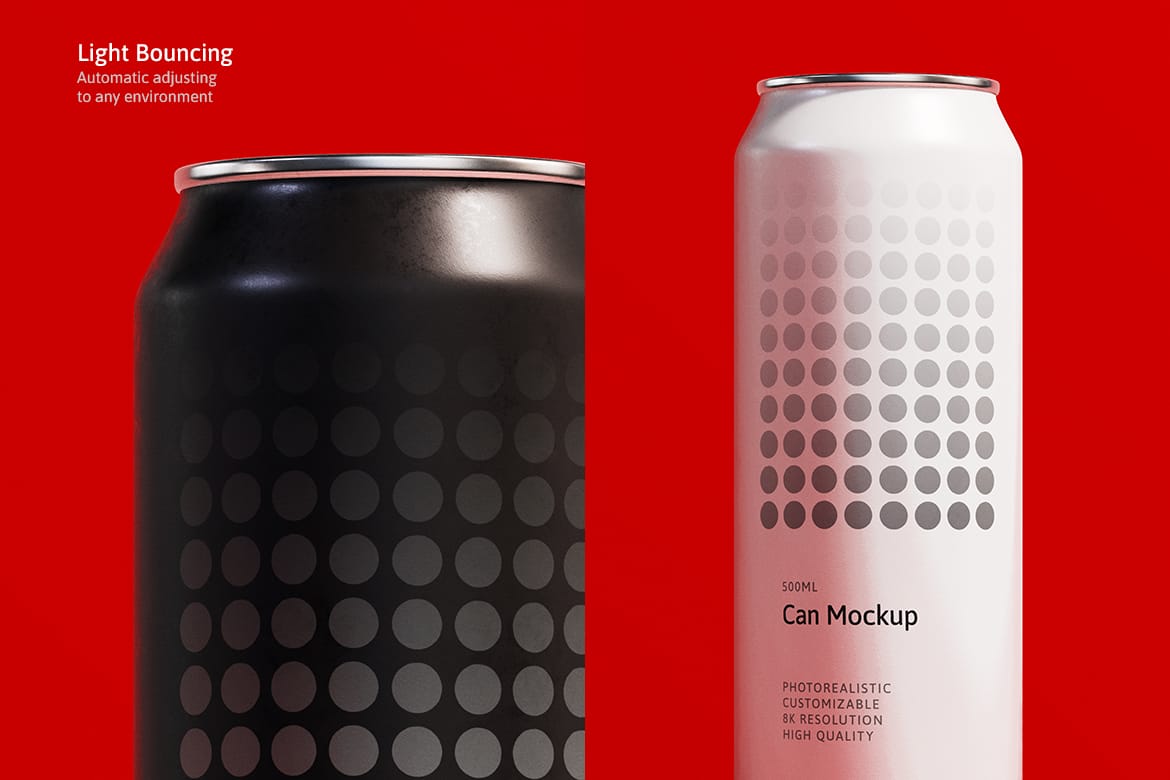 500ml Can Mockup | Plane Scene 001