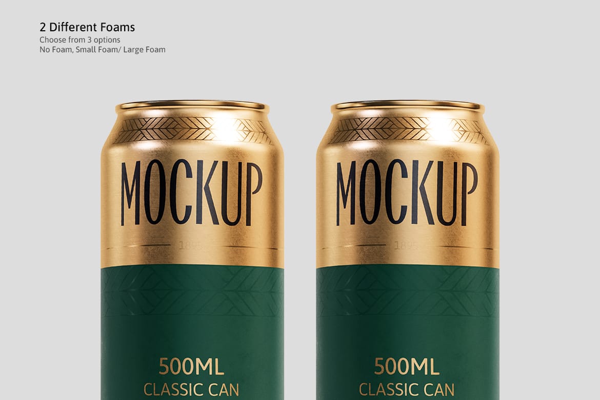 500ml Can Mockup | Plane Scene 001