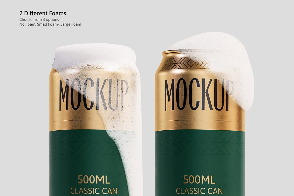 500ml Can Mockup | Plane Scene 001