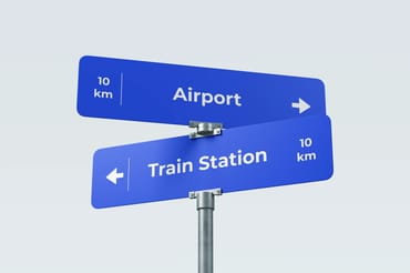 High Quality Street Sign Mockup