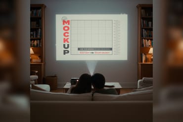 Projector Screen Home Cinema Mockups