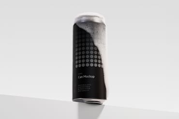 500ml Can Mockup | Plane Scene 002