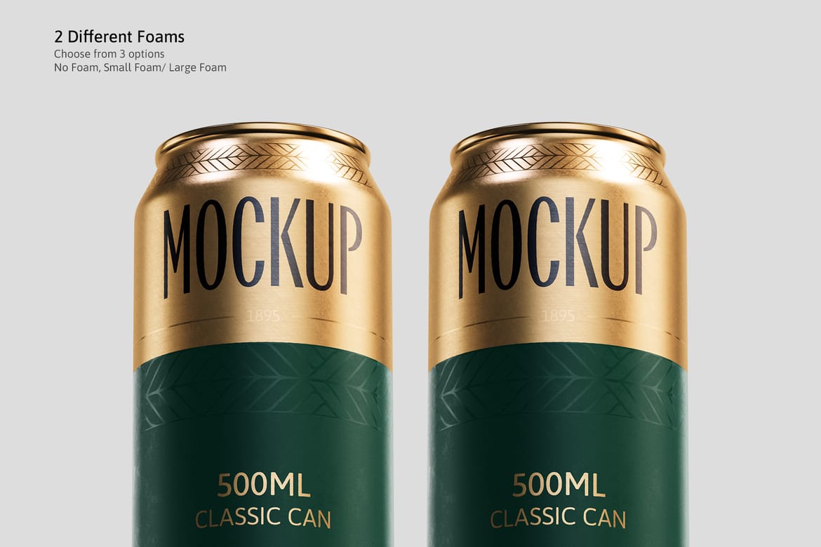 500ml Can Mockup | Plane Scene 002