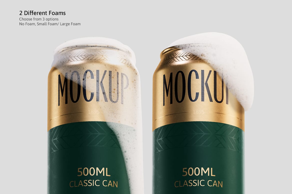 500ml Can Mockup | Plane Scene 002