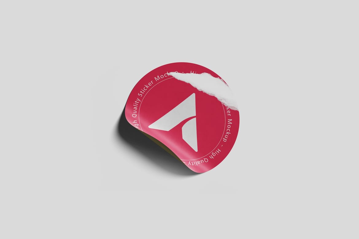 High Quality Torn Paper Sticker Mockup