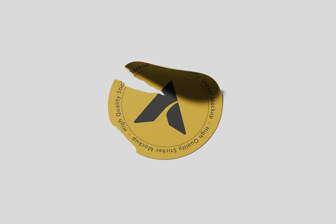 High Quality Torn Paper Sticker Mockup