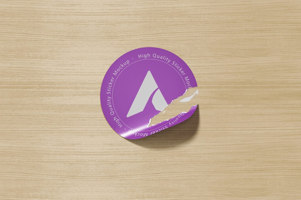 High Quality Torn Paper Sticker Mockup