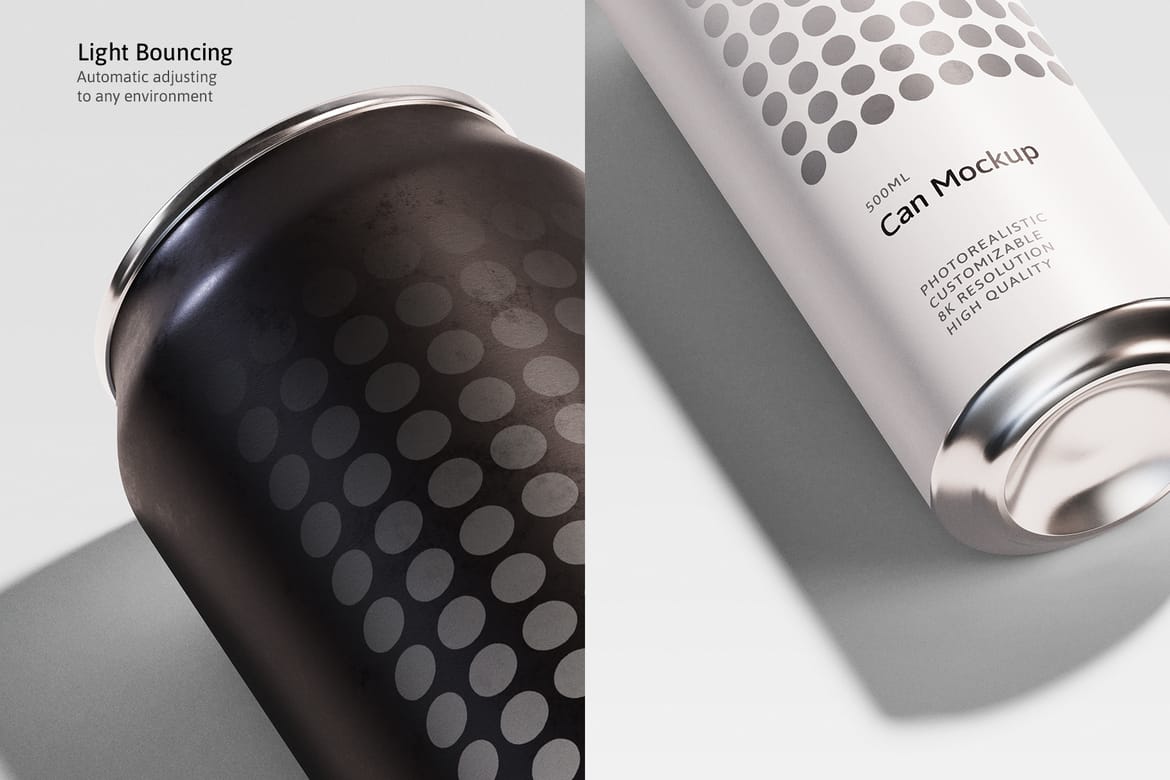 500ml Can Mockup | Plane Scene 003