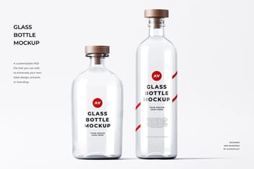 Glass Bottle Mockup