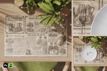 Kraft Paper Placemat Mockup