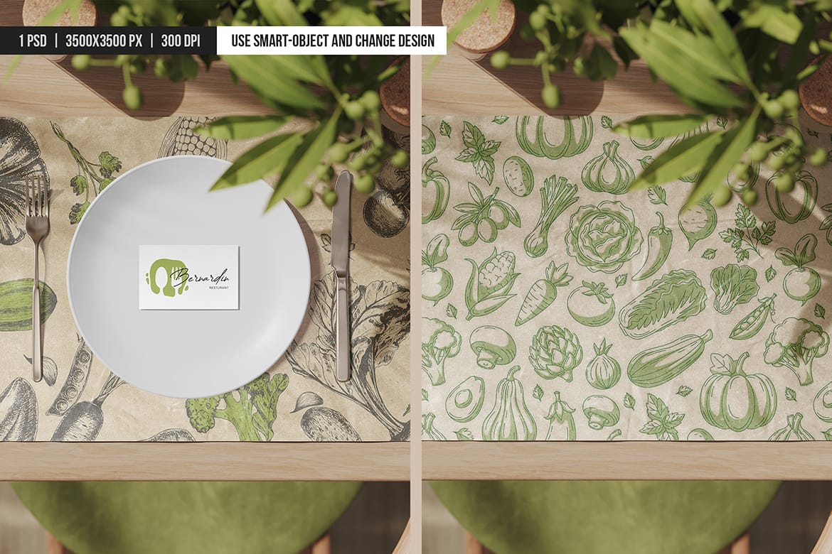 Kraft Paper Placemat Mockup