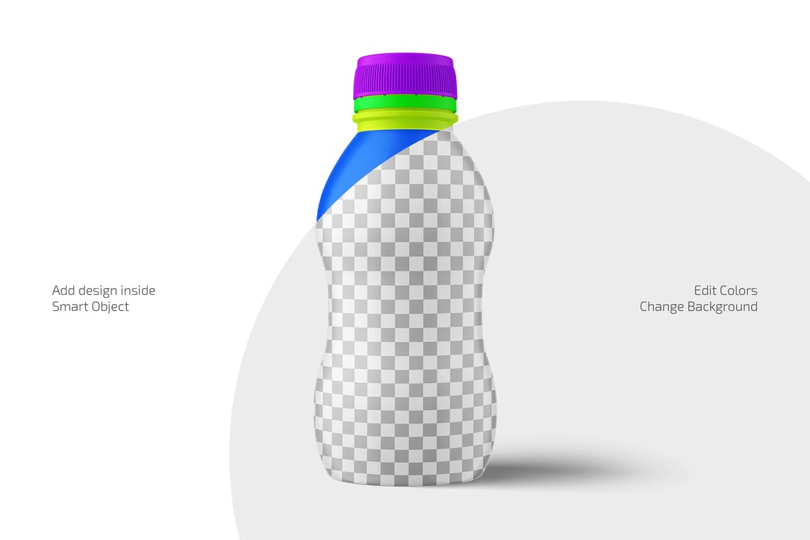 Yogurt Bottle Mockup Set