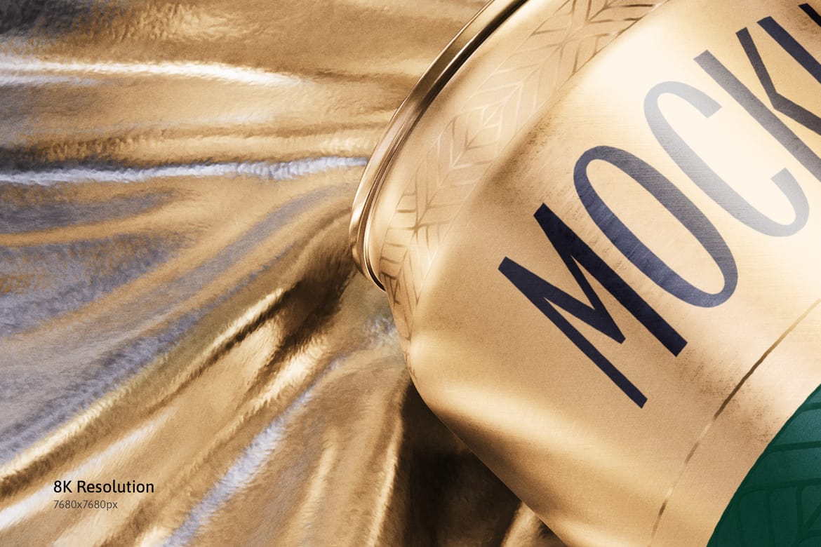 500ml Can Mockup | Foil Scene 001