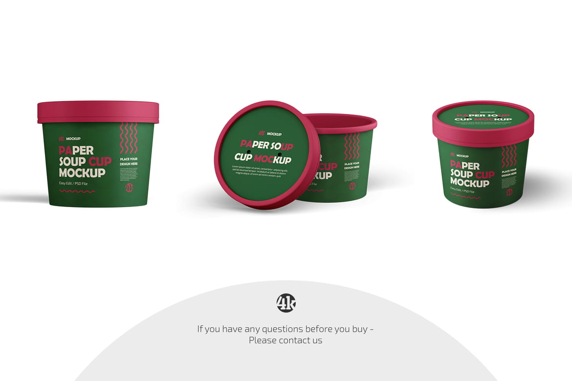Paper Soup Cup Mockup Set