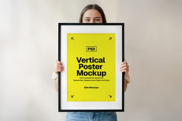 Woman Holding Framed Poster