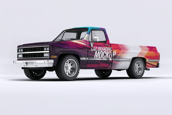 Classic 4x4 Truck Mockup
