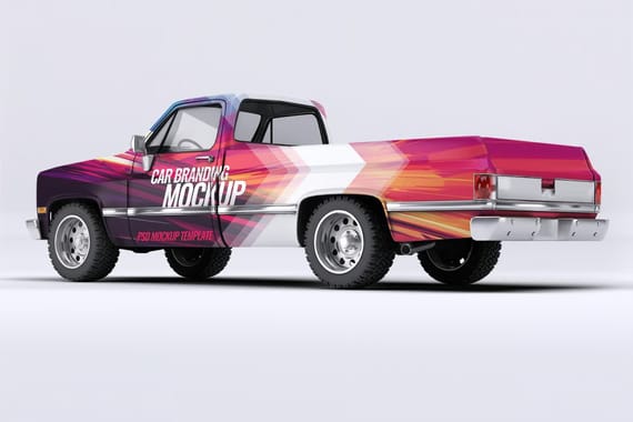 Classic 4x4 Truck Mockup