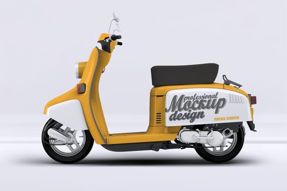 Retro Scooter Mock-Up