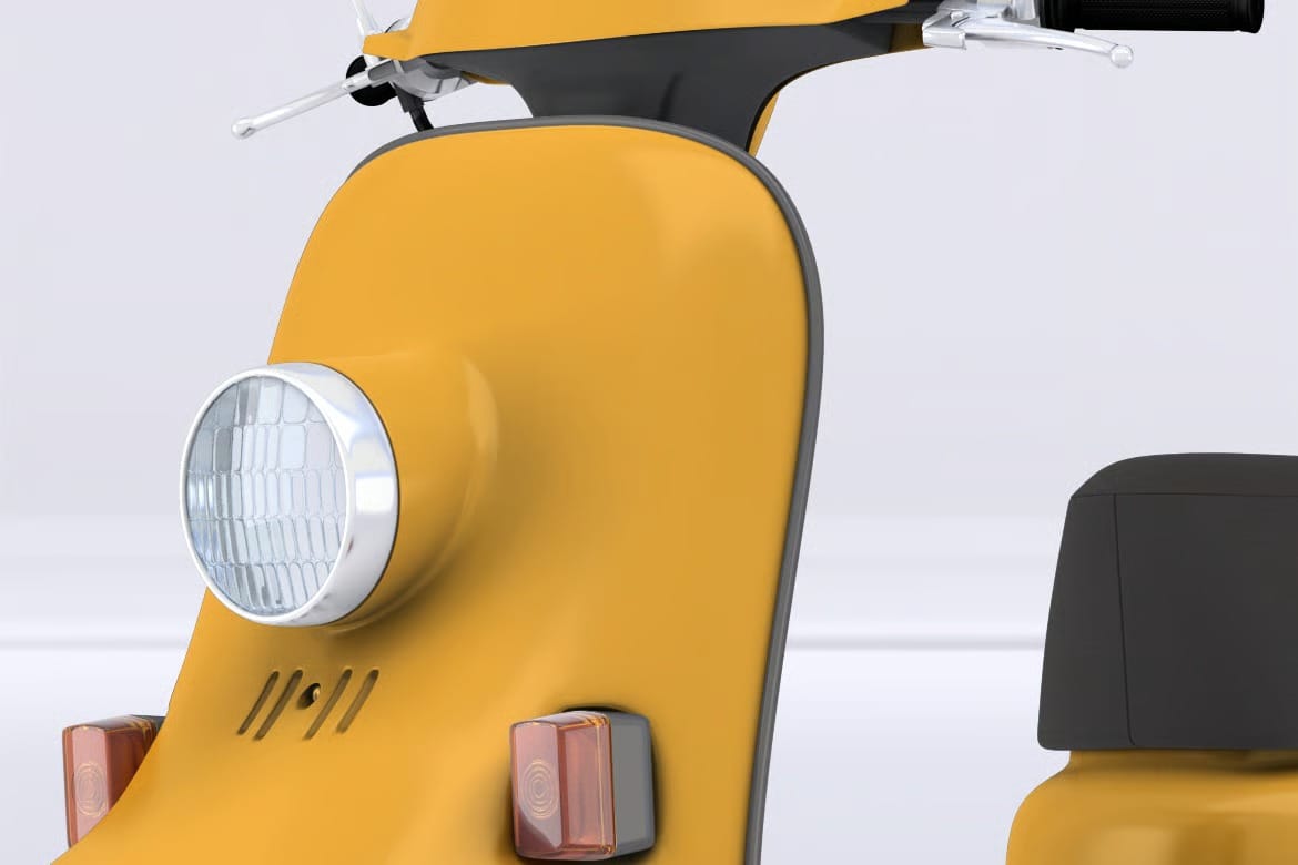 Retro Scooter Mock-Up