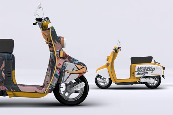 Retro Scooter Mock-Up