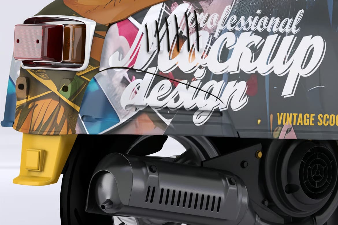Retro Scooter Mock-Up