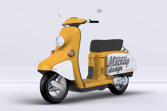 Retro Scooter Mock-Up