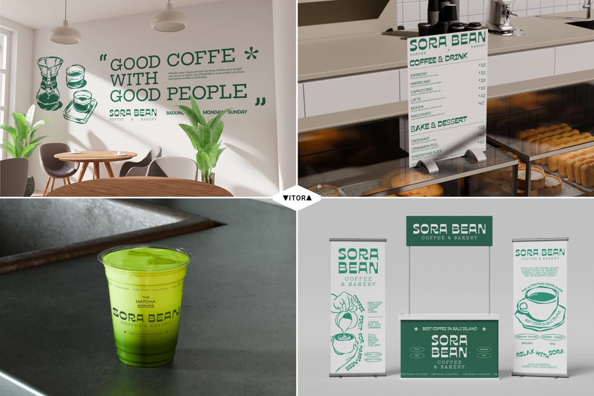 20 Coffee Shop & Bakery Mockups