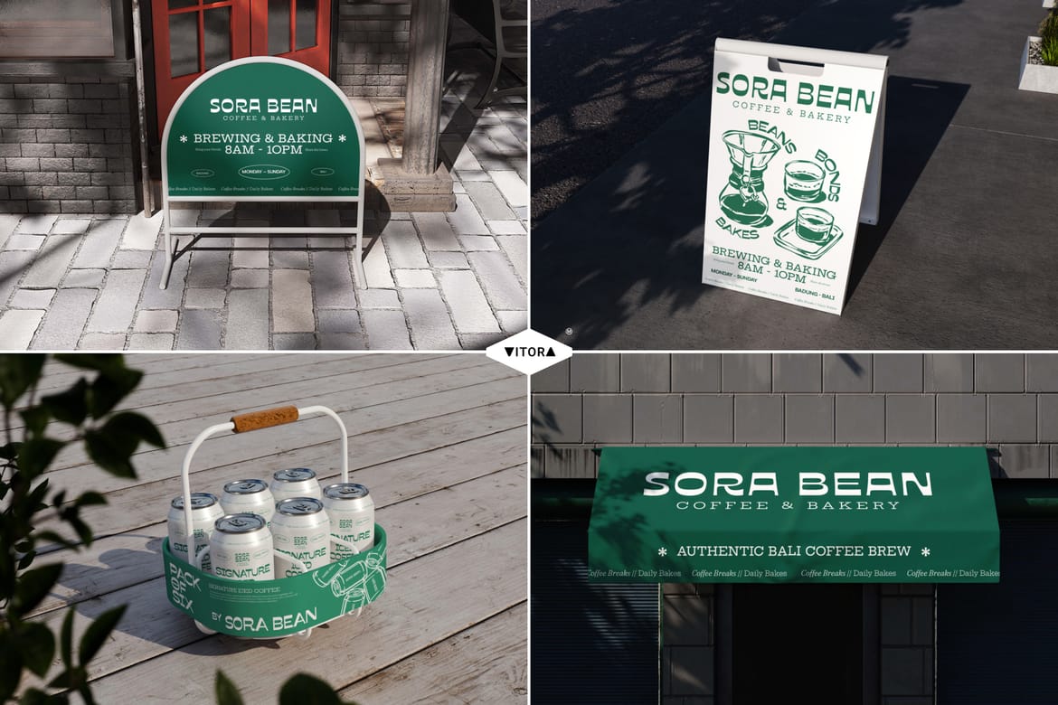 20 Coffee Shop & Bakery Mockups