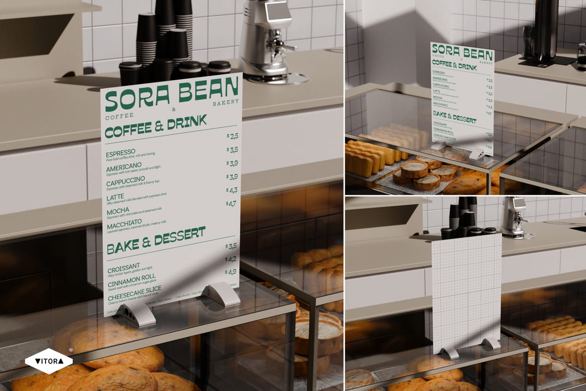 20 Coffee Shop & Bakery Mockups