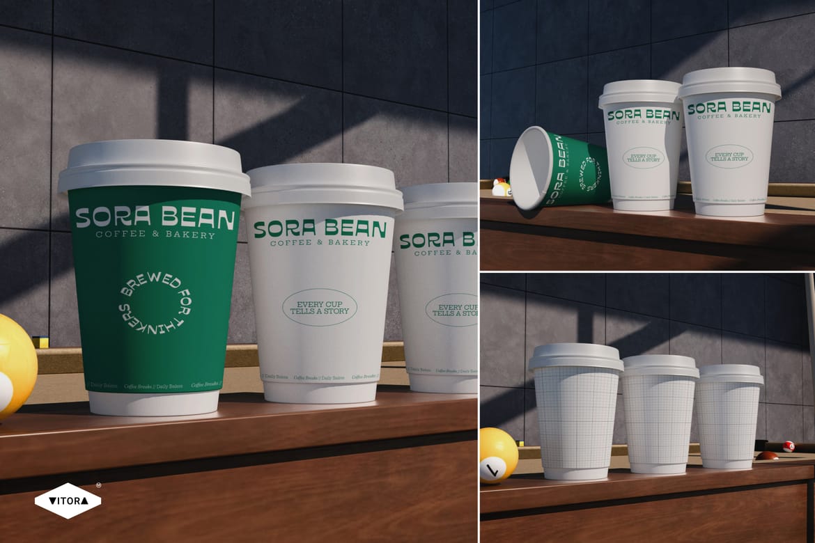 20 Coffee Shop & Bakery Mockups