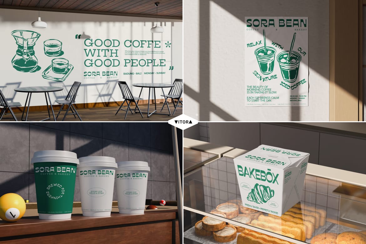 20 Coffee Shop & Bakery Mockups