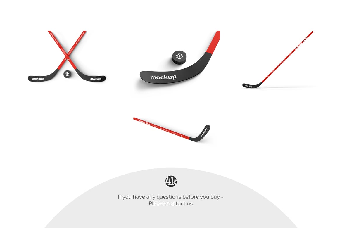 Hockey Stick Mockup Set