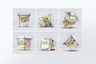Transparent Food Box Mock-Up