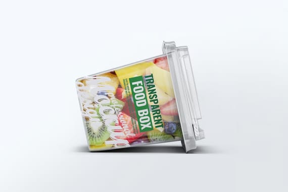 Transparent Food Box Mock-Up